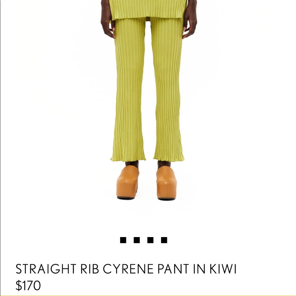 SIMON MILLER STRAIGHT RIB CYRENE PANT IN KIWI-NEW